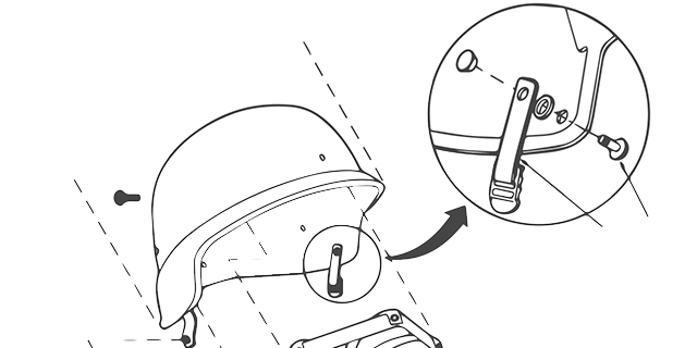 Illustration drawing of a safety helmet