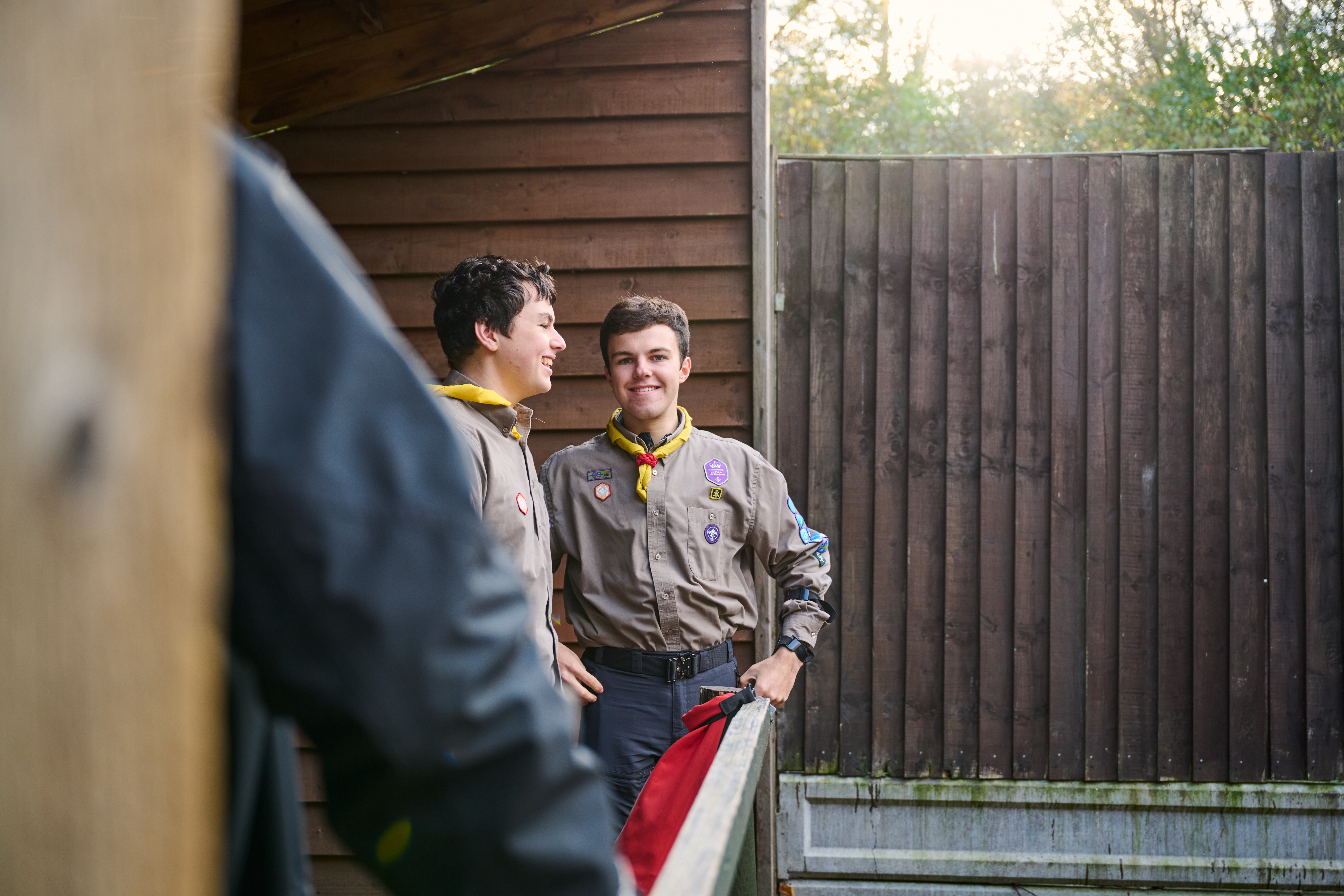 Explorers chatting