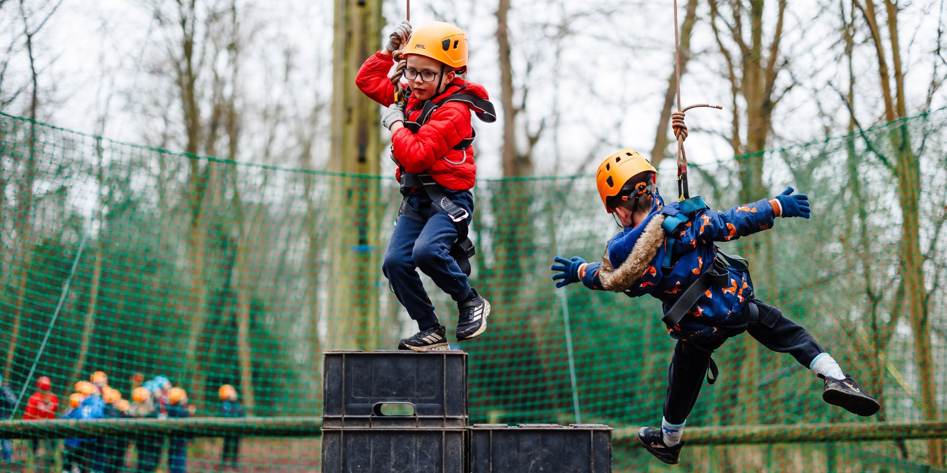 young people on crate challenge